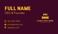 Queen Crown Bed Business Card Preview