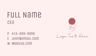 Pretty Rose Lady Business Card Image Preview