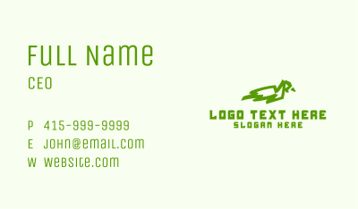Abstract Green Duck Business Card Image Preview