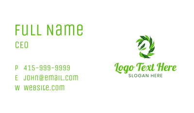 Organic Leaf Head Business Card Image Preview