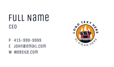 Fire Truck Vehicle Business Card Image Preview