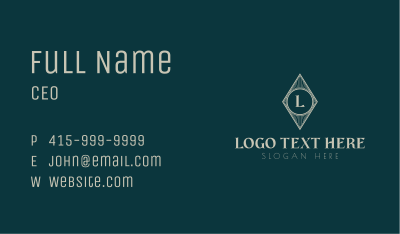 Vintage Diamond Lettermark Business Card Image Preview