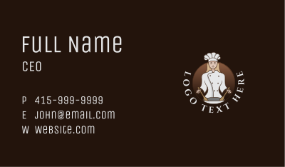 Woman Chef Restaurant Business Card Image Preview