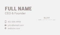 Minimalist Restaurant Wordmark Business Card Image Preview