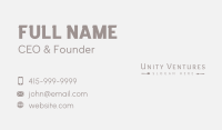 Minimalist Restaurant Wordmark Business Card Image Preview