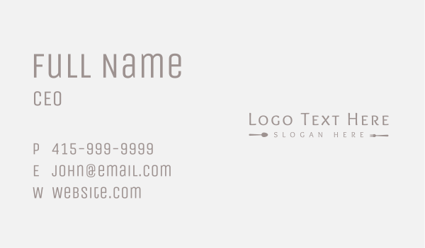 Minimalist Restaurant Wordmark Business Card Design Image Preview