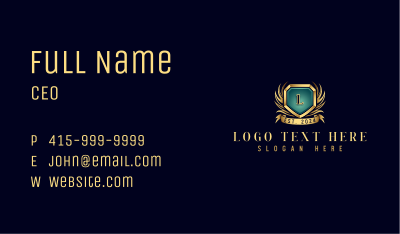 Premium Crest Ornament Business Card Image Preview