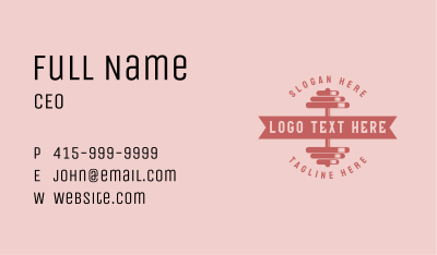 Dumbbell Masculine Wordmark Business Card Image Preview