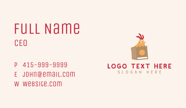 Chicken Delivery Mascot  Business Card Design Image Preview