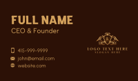 Royalty Crest Wings Business Card Design