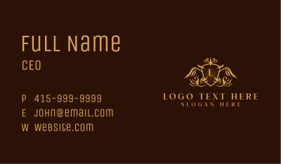 Royalty Crest Wings Business Card Image Preview