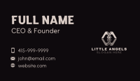 Metallic Blacksmith Builder Letter M Business Card Image Preview