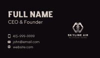 Metallic Blacksmith Builder Letter M Business Card Image Preview