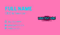 Street Art Graffiti Wordmark Business Card Preview