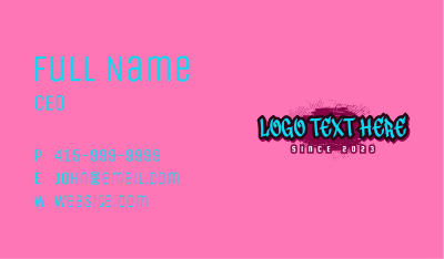 Street Art Graffiti Wordmark Business Card Image Preview