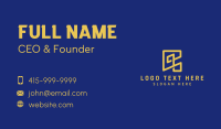 Letter C Company Monoline  Business Card Preview