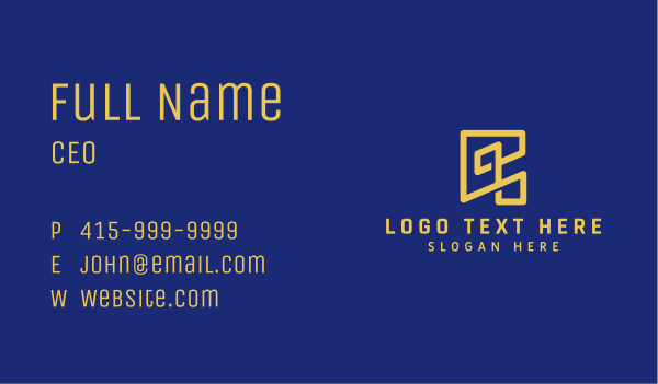 Letter C Company Monoline  Business Card Design Image Preview