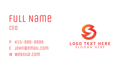 Gradient Letter S Business Card Image Preview