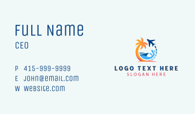 Summer Cruise Travel Business Card Image Preview
