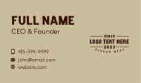 Badge Vintage Wordmark Business Card Image Preview