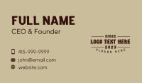 Badge Vintage Wordmark Business Card Preview