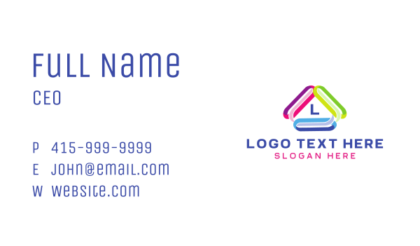 Triangle Motion Letter Business Card Design Image Preview