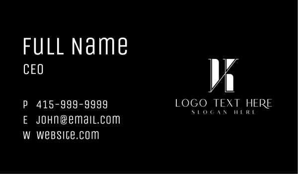 Luxury Elegant Business Letter K Business Card Design Image Preview