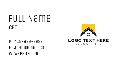 Roof Housing Property Business Card Image Preview