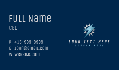 Power Lightning Electricity Business Card Image Preview