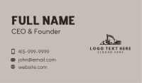 Builder Excavator Machine Business Card Image Preview