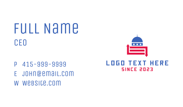 American Capitol Building Business Card Design Image Preview