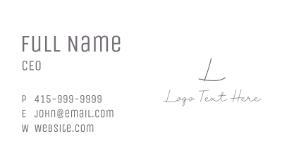 Elegant Generic Cursive  Business Card Image Preview