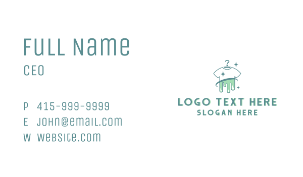 Tshirt Laundromat Sparkle Business Card Design Image Preview