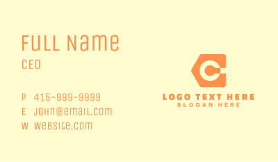 Business Letter C Tag Business Card Image Preview