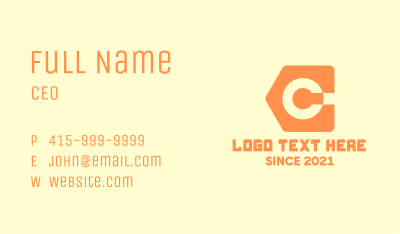 Business Letter C Tag Business Card