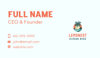 Tropical Beach Sunset Business Card Image Preview