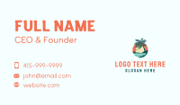 Tropical Beach Sunset Business Card Design