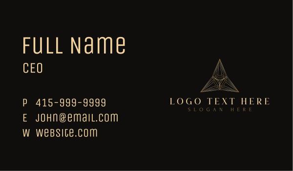 Premium Pyramid Crystal Business Card Design Image Preview
