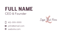 Feminine Script Lettermark Business Card Image Preview
