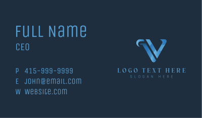 Professional Letter V Business Business Card Image Preview