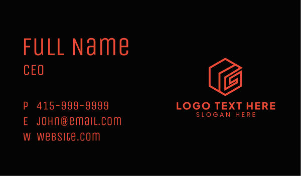 Package Logistic Letter G Business Card Design Image Preview