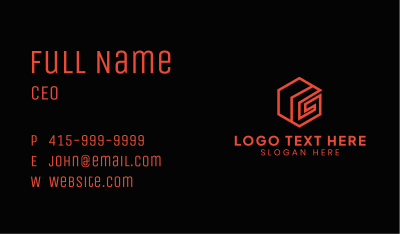 Package Logistic Letter G Business Card Image Preview