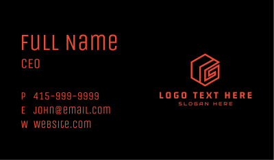 Package Logistic Letter G Business Card