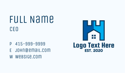 Blue Turret Home Property Business Card Image Preview