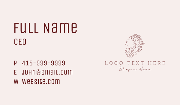 Female Beauty Skincare  Business Card Design Image Preview