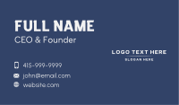 Modern Bold Wordmark Business Card Image Preview
