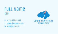 Paper Plane Cloud Business Card Image Preview