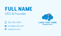 Paper Plane Cloud Business Card Image Preview