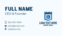 Blue Medieval Shield Business Card Image Preview