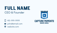 Blue Medieval Shield Business Card Image Preview